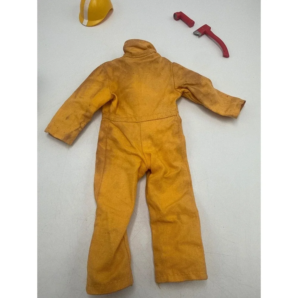 Vintage GI Joe Yellow Jumpsuit Accessory Set‎ Hard Hat Boots Chainsaw